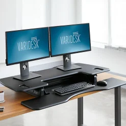 VariDesk ProPlus Manual Standing Desk Riser, 17-1/2"H x 48"W x 24"D, Black