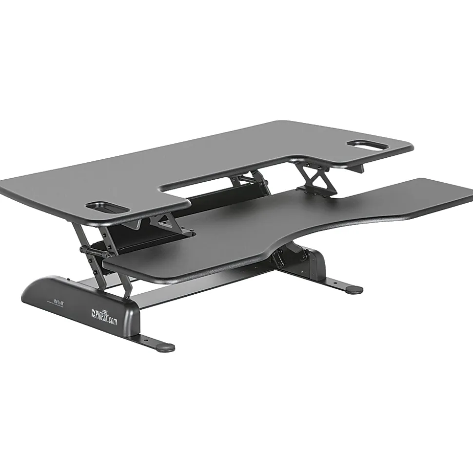VariDesk ProPlus Manual Standing Desk Riser, 17-1/2"H x 48"W x 24"D, Black