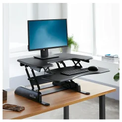 VariDesk ProPlus Manual Standing Desk Riser, 30"W x 41-3/4 "D, Black