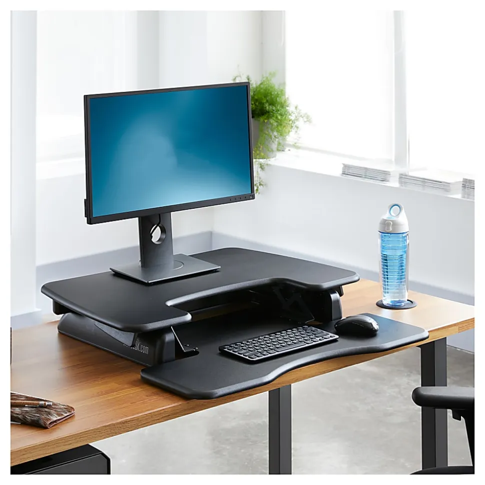VariDesk ProPlus Manual Standing Desk Riser, 30"W x 41-3/4 "D, Black
