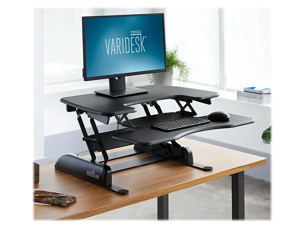 VariDesk ProPlus Manual Standing Desk Riser, 30"W x 41-3/4 "D, Black