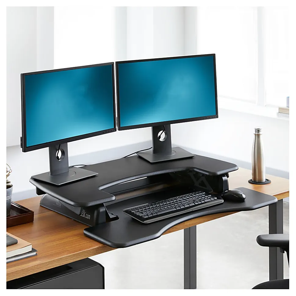 VariDesk ProPlus Manual Standing Desk Riser, 36"W x 41-3/4 "D, Black