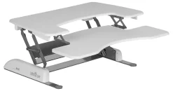 VariDesk Pro Plus 36 White Manual Standing Desk Riser, 17-1/2"H x 36"W x 41-3/4"D, White