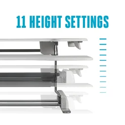 VariDesk Pro Plus 36 White Manual Standing Desk Riser, 17-1/2