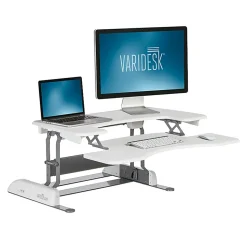 VariDesk Pro Plus 36 White Manual Standing Desk Riser, 17-1/2
