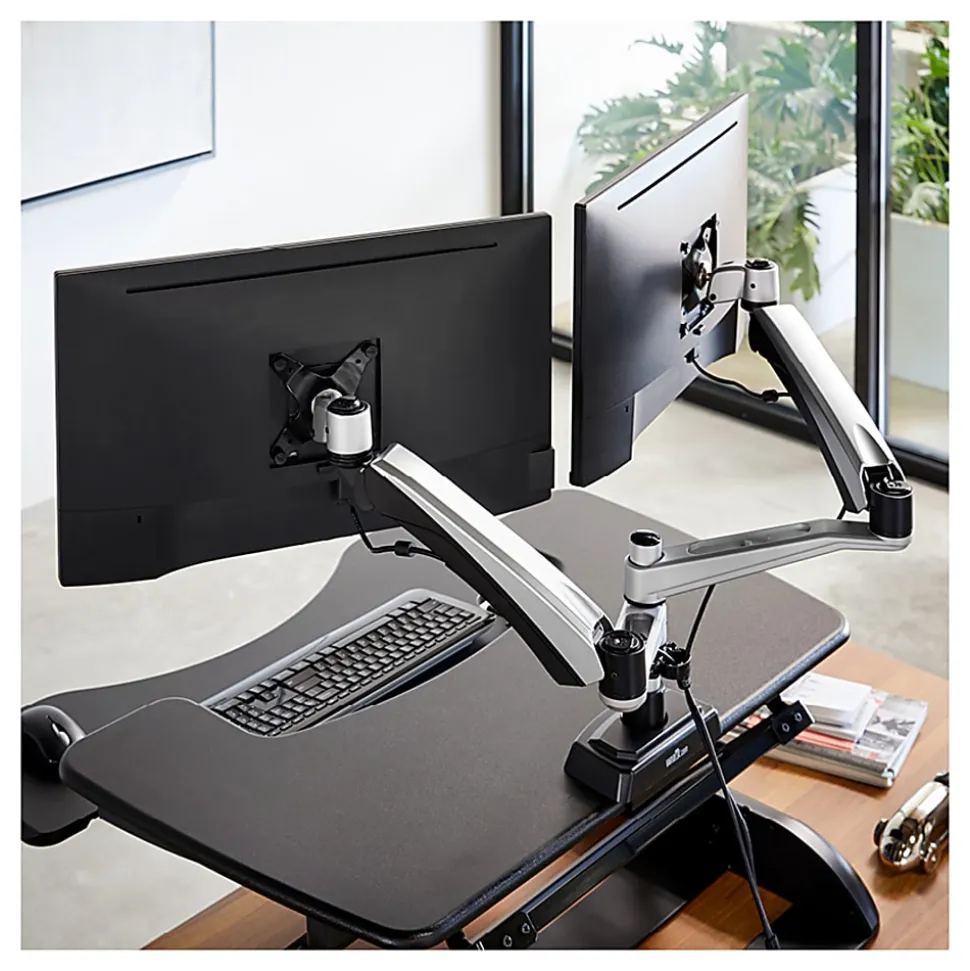 Vari Dual-Monitor Arm 360, Gray