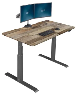 Vari Electric Standing Desk, Electric 60"W, Reclaimed Wood
