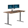 VARI Electric Standing Desk With ComfortEdge, 72"W, Walnut