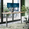 VARI Electric Standing Desk With ComfortEdge, 72"W, Butcher Block