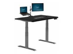 VARI Electric Standing Desk With ComfortEdge, 60"W, Black