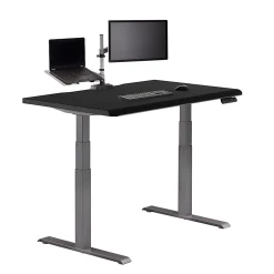 VARI Electric Standing Desk With ComfortEdge, 48"W, Black