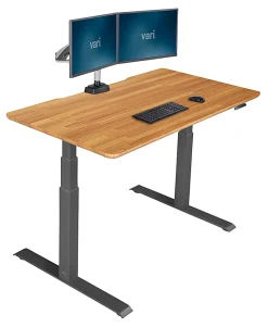 Vari Electric 60"W Standing Desk, Butcher Block