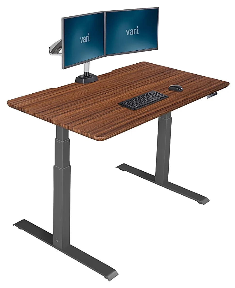 Vari Electric 60"W Standing Desk, Darkwood