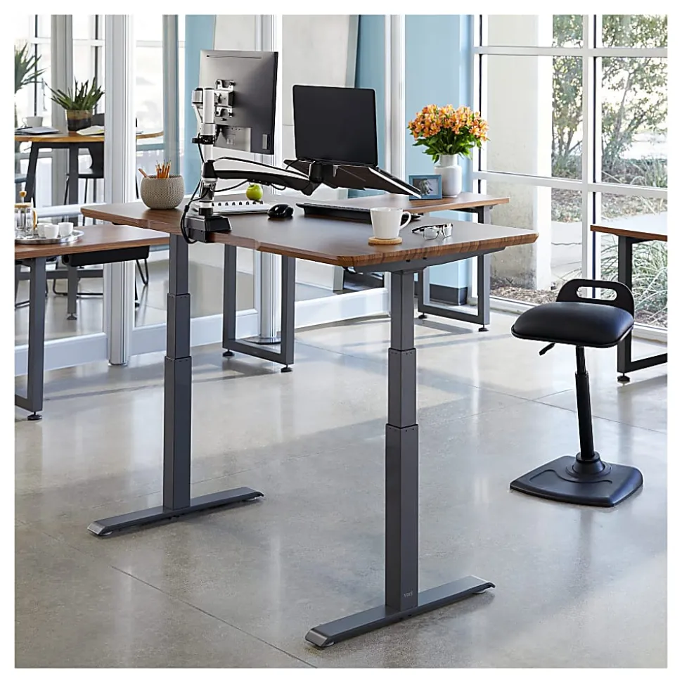 Vari Electric 60"W Standing Desk, Darkwood