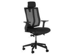 VARI Ergonomic Nylon High-Back Task Chair, With Headrest, Black