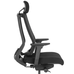 VARI Ergonomic Nylon High-Back Task Chair, With Headrest, Black