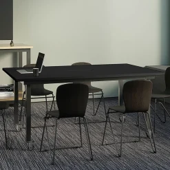 VARI Rectangular Conference Table, 30-1/2"H x 72"W x 42"D, Black/Slate