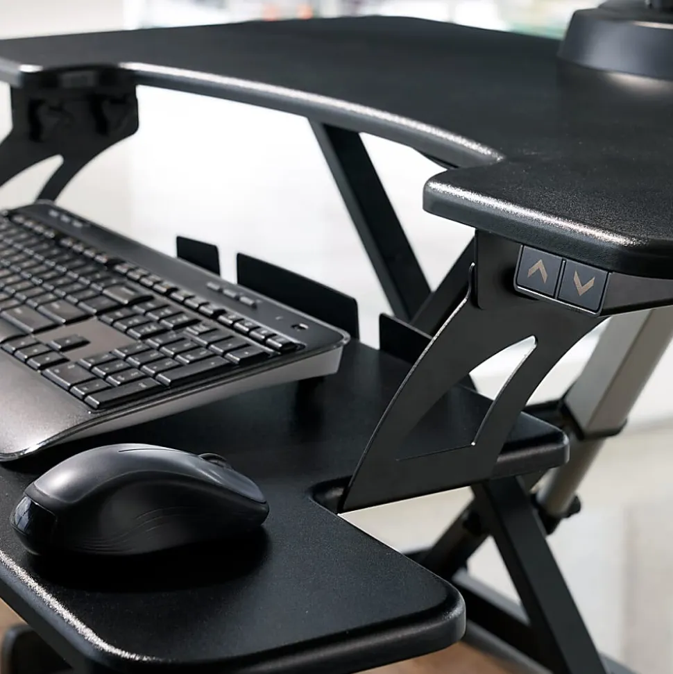 VARI VARIDESK ProPlus 36 Electric Standing Desk Converter, 6" to 19-3/4"H x 36" x 24-3/4", Black