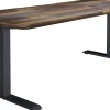 VARI 72"W Adjustable Electric Standing Desk, Reclaimed Wood