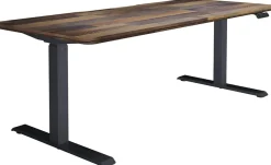VARI 72"W Adjustable Electric Standing Desk, Reclaimed Wood
