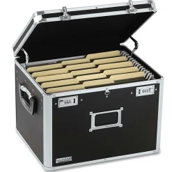 Vaultz® Locking Letter/Legal File Chest, 12 3/8"H x 17 5/8"W x 14"D, Black