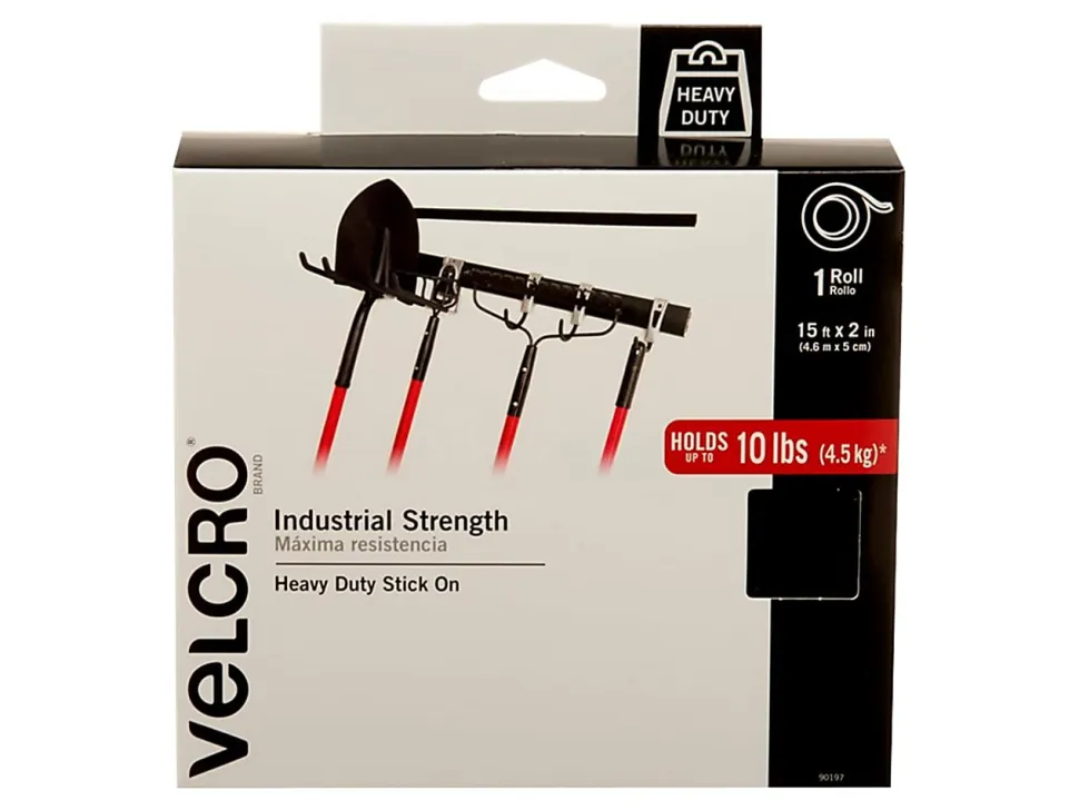 VELCRO® Brand Industrial Strength Velcro Self Stick Tape, 2" x 15', Black