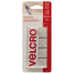 VELCRO® Brand Sticky Back Fastener Squares, 7/8