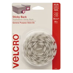 VELCRO® Brand STICKY BACK® Fasteners, Coins, 5/8