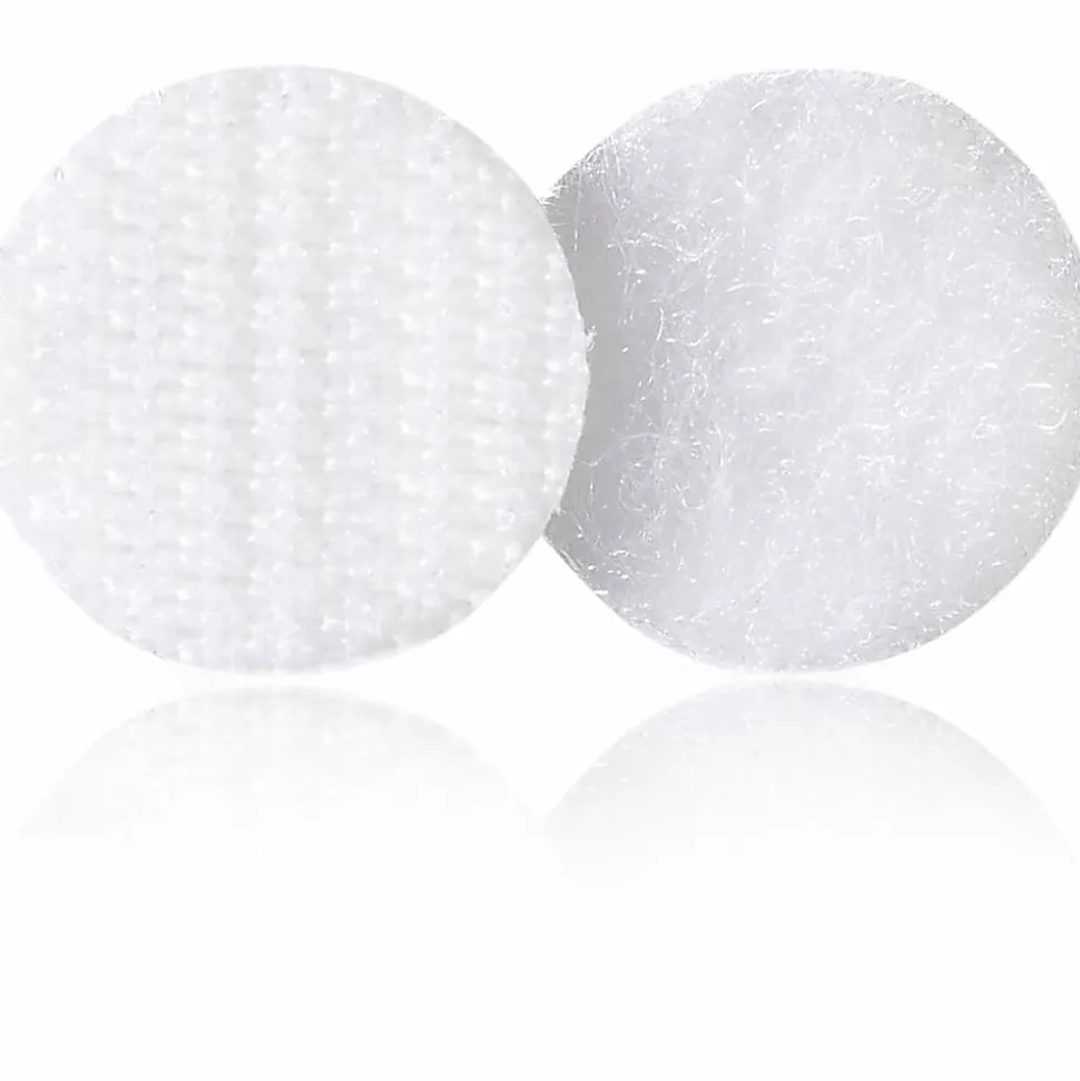 VELCRO® Brand STICKY BACK® Fasteners, Coins, 5/8", White, Pack Of 75