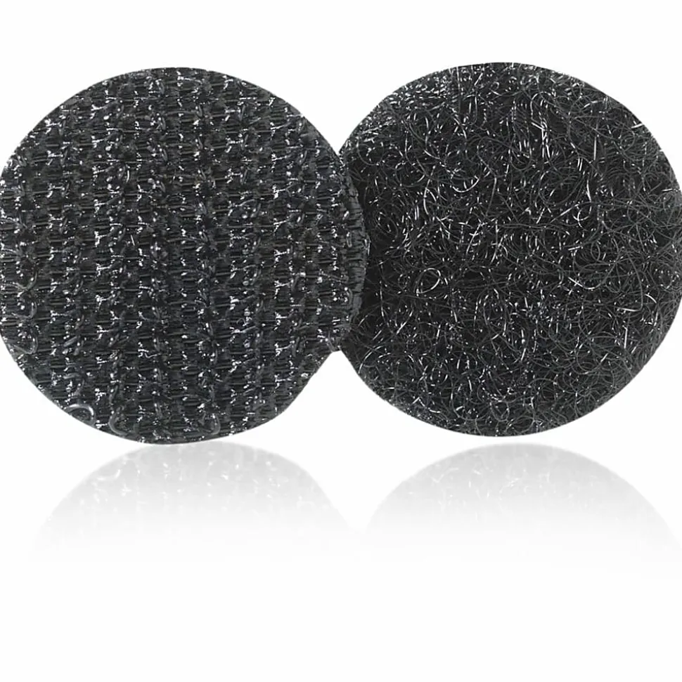 VELCRO® Brand Sticky-Back Fasteners, Removable Adhesive, 0.63" dia, Black, 75/Pack