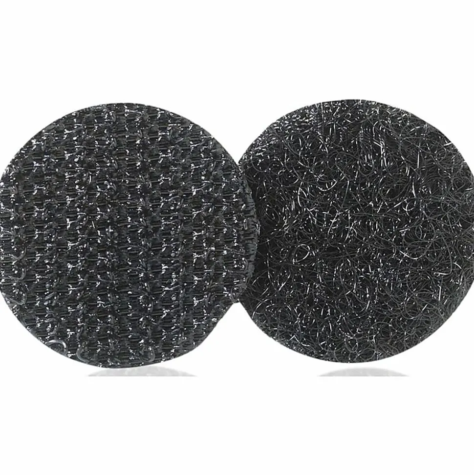VELCRO® Brand Sticky-Back Fasteners, Removable Adhesive, 0.63" dia, Black, 75/Pack