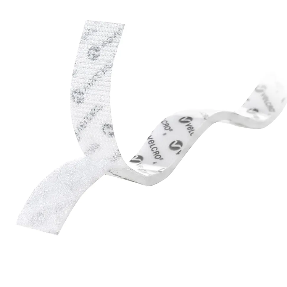 VELCRO® Brand Sticky Back Fastener Tape Roll, 3/4" x 5', White