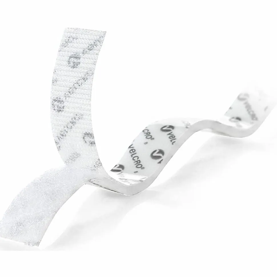 VELCRO® Brand Sticky Back Fastener Tape Roll, 3/4" x 5', White