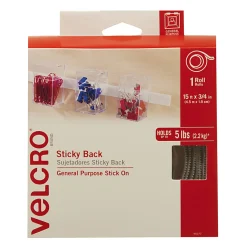 VELCRO® Brand STICKY BACK® Tape Roll, 3/4" x 15', White