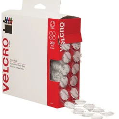 VELCRO® Brand Tape Combo Pack, 3/4" Dots, White, Box Of 200 Dots