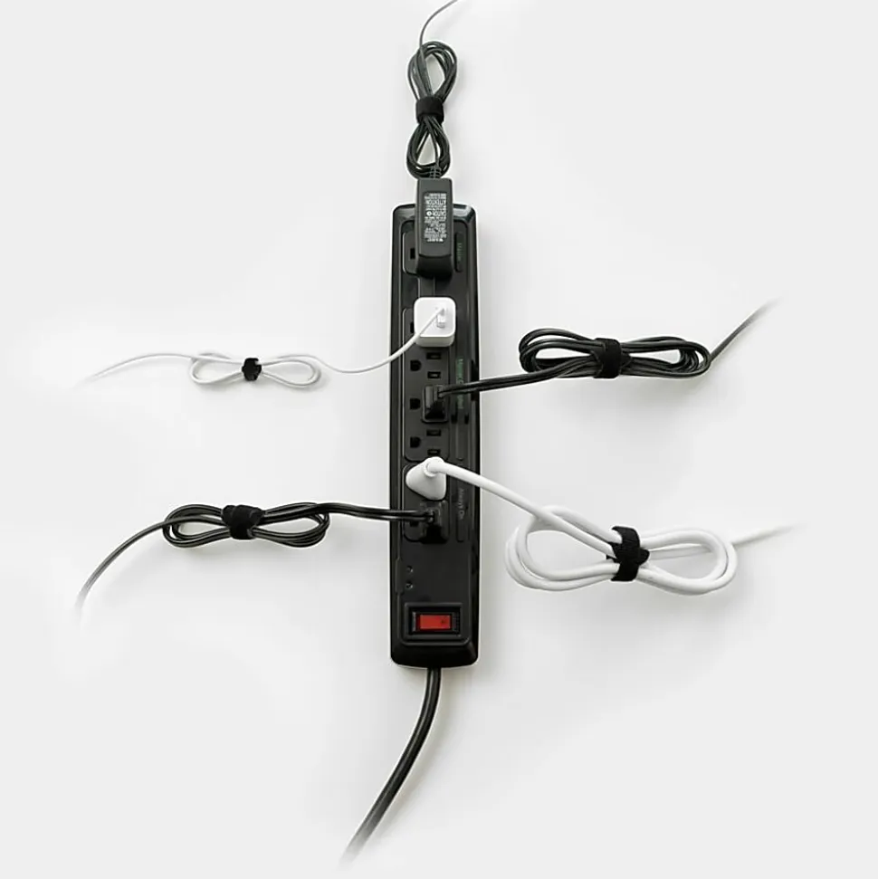 VELCRO® Brand VELCRO Brand Reusable Self-Gripping Cable Ties - Tie - Black - 25 Pack