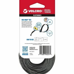 VELCRO® Brand VELCRO Brand Reusable Cable Ties - Cable Tie - Black, Gray - 30 Pack