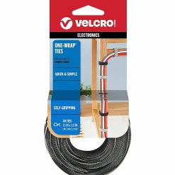 VELCRO® Brand VELCRO Brand Reusable Cable Ties - Cable Tie - Black, Gray - 30 Pack