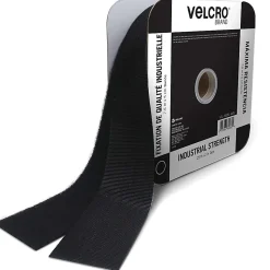 VELCRO® Industrial Fastener Tape - 25 ft Length x 2" Width - Black - 1 Roll