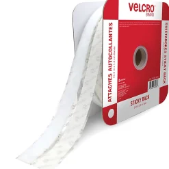 VELCRO® Sticky Back Fasteners - 16.67 yd Length x 0.75" Width - White - 1 Roll