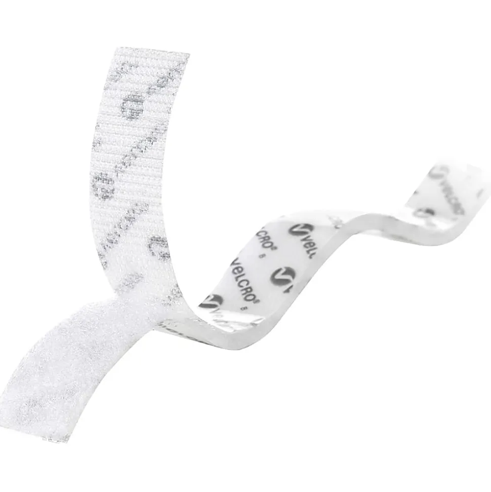 VELCRO® Sticky Back Fasteners - 16.67 yd Length x 0.75" Width - White - 1 Roll