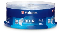 Verbatim BD-R 25GB 16X Disc Spindle, Box Of 25