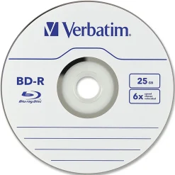 Verbatim BD-R 25GB 16X Disc Spindle, Box Of 25