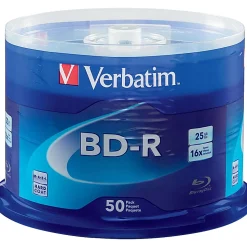 Verbatim BD-R 25GB 16X with Branded Surface - 50pk Spindle - 50pk Spindle