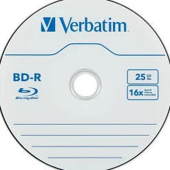 Verbatim BD-R 25GB 16X with Branded Surface - 50pk Spindle - 50pk Spindle