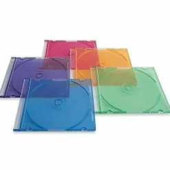 Verbatim CD and DVD Slim Jewel Cases Multi-Color 50 PK