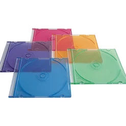 Verbatim CD and DVD Slim Jewel Cases Multi-Color 50 PK