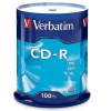 Verbatim® CD-R Recordable Media, Spindle, 700MB/80 Minutes, Pack Of 100