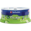 Verbatim CD-RW 700MB 4X-12X High Speed Discs With Branded Surface, Spindle Of 25