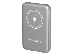 Verbatim Charge 'n' Go Magnetic Wireless Power Bank, Gray, 32249